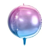 Шар Сфера 3D Bubble Бабблс 16" омбре Фиолетовая голубая Violet Blue 40см PD