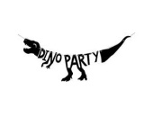 Гирлянда буквы 90см Динозавр черный бумага Польша /PD/новинка