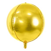 Шар Сфера 3D Bubble Бабблс 16" металлик Золото Gold 40см PD