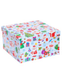 Коробка квадрат 15,5х15,5х9см Дедушка Мороз