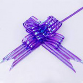 Бант бабочка 30мм органза перламутр полоски Фиолетовый (10шт)/КА