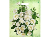Пакет полиэтиленовый 45х38см Белые розы