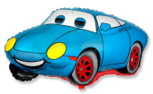 Шар фольга фигура Машина синяя 81см 62л 20"х32" Fm