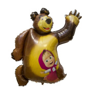 Шар фольга фигура Маша и Медведь 89см 35" GR