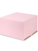 Коробка для торта 25х25х19см розовая