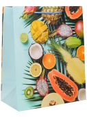 Пакет бумага L Тропические фрукты 26,4x32,7x13,6см