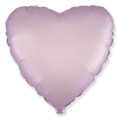 Шар фольга без рисунка 18'' сердце Сиреневое Lilac сатин Fm