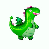 Шар фольга мини Динозаврик зеленый Fm