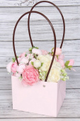 Пакет для цветов влагостойкий Розовый зефир 13х15х12см 1шт