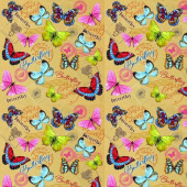 Бумага Крафт лист 70х100см Тропические бабочки