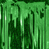 Занавес штора Дождик 60х200см голография Звезды Зеленый