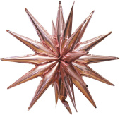 Шар фольга Звезда 3D составная 22" 56см Розовое Золото Pink gold объемная FL