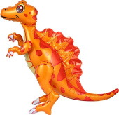 Шар фольга фигура динозавр Спинозавр оранжевый 30'' 76см FL