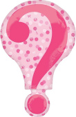 Шар фольга фигура Гендер Пати Знак вопроса розовый 25'' 64см FL