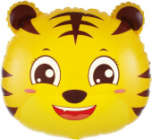 Шар фольга фигура голова Тигр маленький 19'' FL
