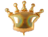 Шар фольга фигура Корона Золотая голография BT