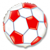 Шар фольга с рисунком 18''/Fm круг Футбольный мяч Фуксия 