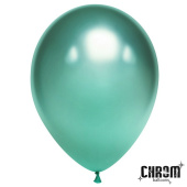 Шар латекс 5"/ДБ хром Зеркальные шары Зеленый (50шт)