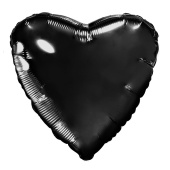 Шар фольга без рисунка 30"/AG пастель Сердце SLIM Черное