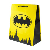 Пакет бумага 180х223х100мм Batman малый желтый