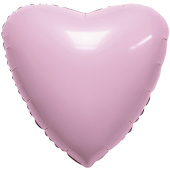 Шар фольга без рисунка 18'' сердце Фламинго сатин AG