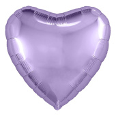 Шар фольга без рисунка 18'' сердце Фиолетовое Violet пастель AG