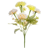 Цветы декор Хризантемы искусственные 6 бутонов 39x26x22см 1шт Китай
