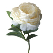 Цветы декор Роза искусственная из ткани Белый 28х9х9см 1шт Китай