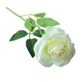Цветы декор Роза искусственная Белый 52х8х8см 1шт Китай