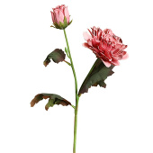 Цветы декор Георгин искусственный из ткани Розовый 38х7х7см 1шт Китай