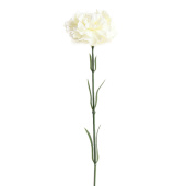 Цветы декор Гвоздика искусственная из ткани Белый 44х9х9см 1шт Китай