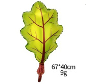 Шар фольга фигура Лист дубовый зеленый