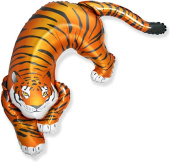 Шар фольга фигура Дикий тигр 1шт 42'' 107см Fm