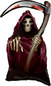 Шар фольга фигура Смерть с косой на Хэллоуин 30'' 76см FL
