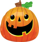 Шар фольга фигура Тыква на Хэллоуин оранжевый 24'' 61см FL