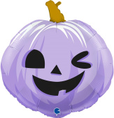 Шар фольга фигура Тыква на Хэллоуин сиреневый 29'' 74см