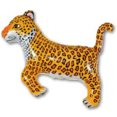 Шар фольга фигура Леопард черные пятна Fm