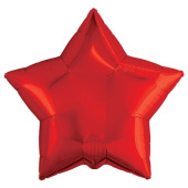Шар фольга без рисунка 18'' звезда Красная Red металлик AG