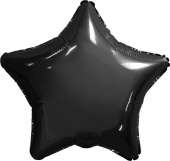 Шар фольга без рисунка 18'' звезда Черная Black пастель AG
