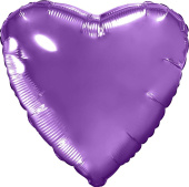 Шар фольга без рисунка 18'' сердце Пурпурный сатин AG