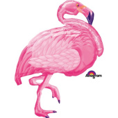 Шар фольга фигура Фламинго розовый An