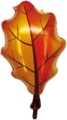 Шар фольга фигура Лист дубовый оранжевый 27'' 69см FL