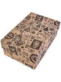 Коробка прямоугольник Крафт Новогодняя почта 17х11х6см
