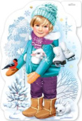 Плакат А3 Мальчик с коньками