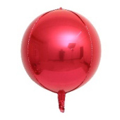 Шар Сфера 3D Bubble Бабблс 10" металлик Красный