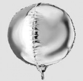 Шар Сфера 3D Bubble Бабблс 33'' металлик Серебро