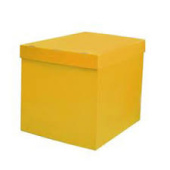 Коробка сюрприз для воздушных шаров 70х70х70см Желтая