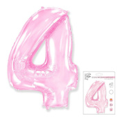 Шар фольга Цифра 40''/Fm Розовая Pink "4"