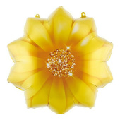 Шар фольга фигура Цветок яркий желтый 18" 46см