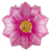 Шар фольга фигура Цветок яркий розовый 18" 46см